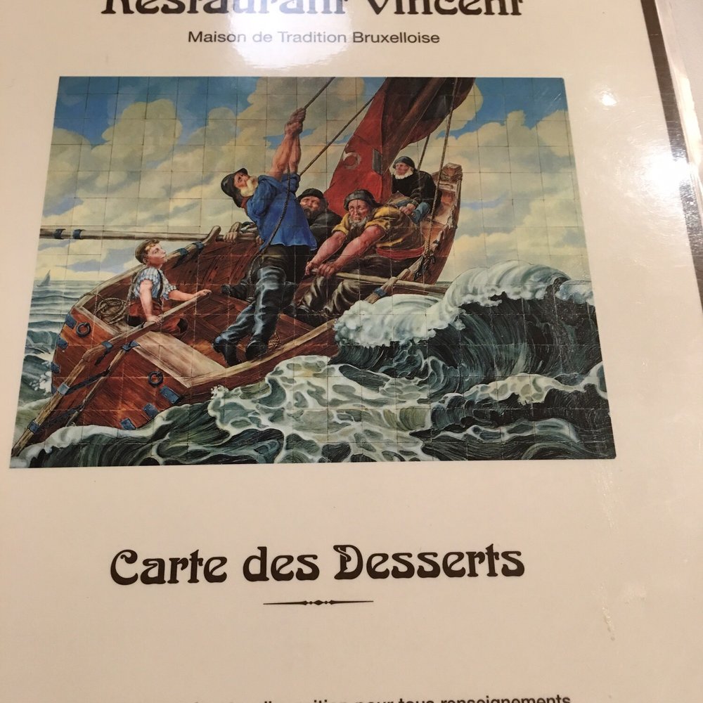 Vincent - The front of the menu - Belgian Near Me - Brussels, BRU Vincent - The front of the menu - Belgian Near Me - Brussels, BRU