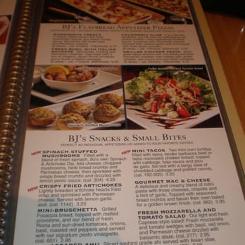 BJ's Restaurant & Brewhouse - Small bites menu - Pizza Near Me - Brea, California