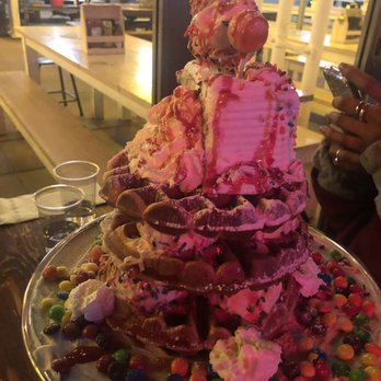Clinton Hall Bronx - WTF Birthday Cake WAFFLE - Beer Gardens Near Me - Bronx, New York