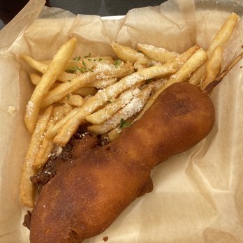Big Ray's Fish Camp & Grille Riverwalk - Lobster corn dog - Seafood Near Me - Tampa, Florida
