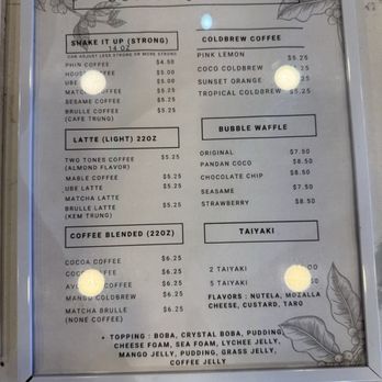 B’Lets Roastery - Menu (November 2024) - Waffles Near Me - South El Monte, California