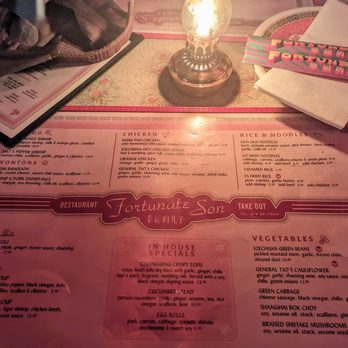 Fortunate Son - Menu - Chinese Near Me - San Diego, California Fortunate Son - Menu - Chinese Near Me - San Diego, California