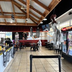 Wings N Go - Halloween decor in the lobby