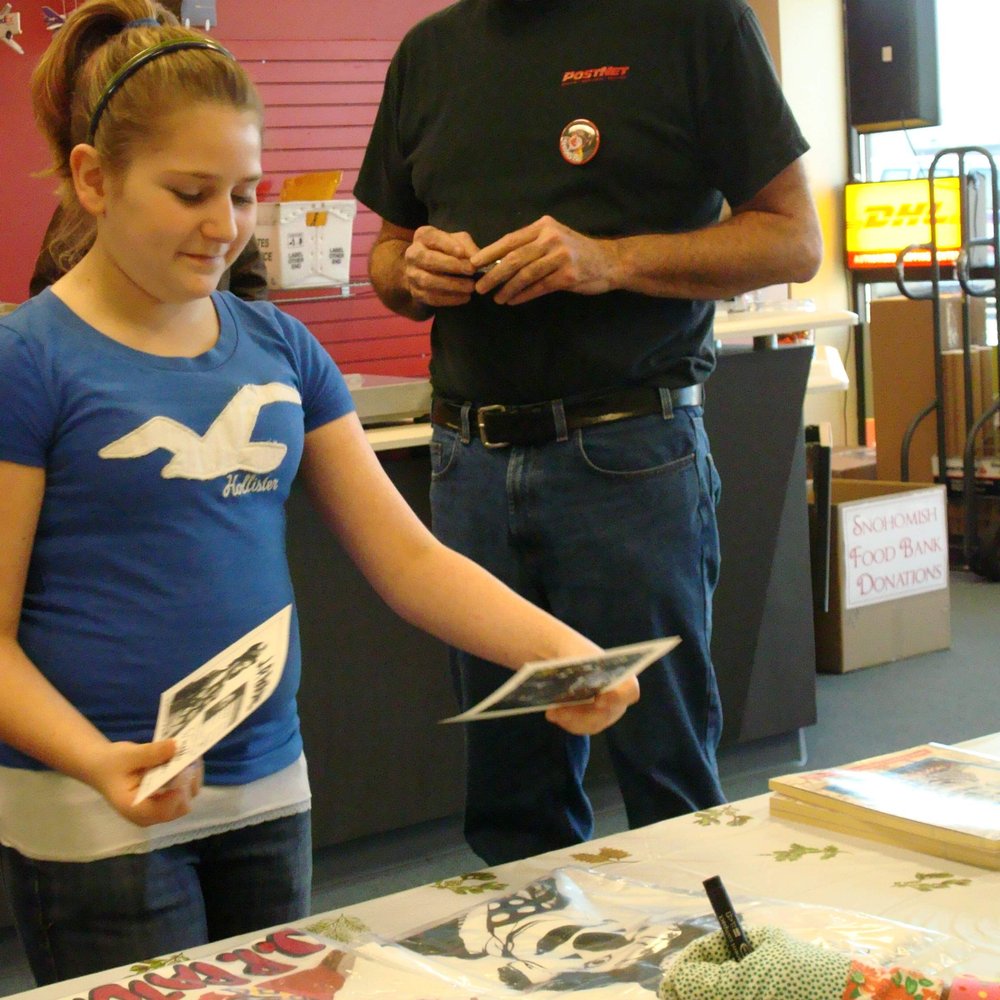 PostNet - JP Patches signs autographs for the 'kids', while collecting for the Food Bank. - Printing Services Near Me - Snohomish, Washington PostNet - JP Patches signs autographs for the 'kids', while collecting for the Food Bank. - Printing Services Near Me - Snohomish, Washington