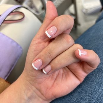 Harmony Nails and Spa - French manicure on natural nails - Nail Salons Near Me - Adelanto, California