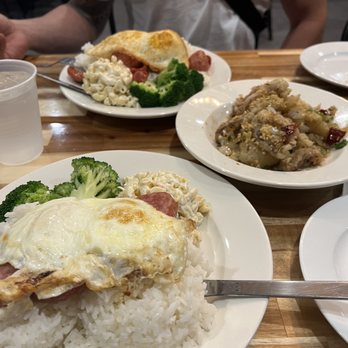 808 Cafe - spam and egg plate portuguese sausage plate salt and pepper calamari - Asian Fusion Near Me - Las Vegas, Nevada