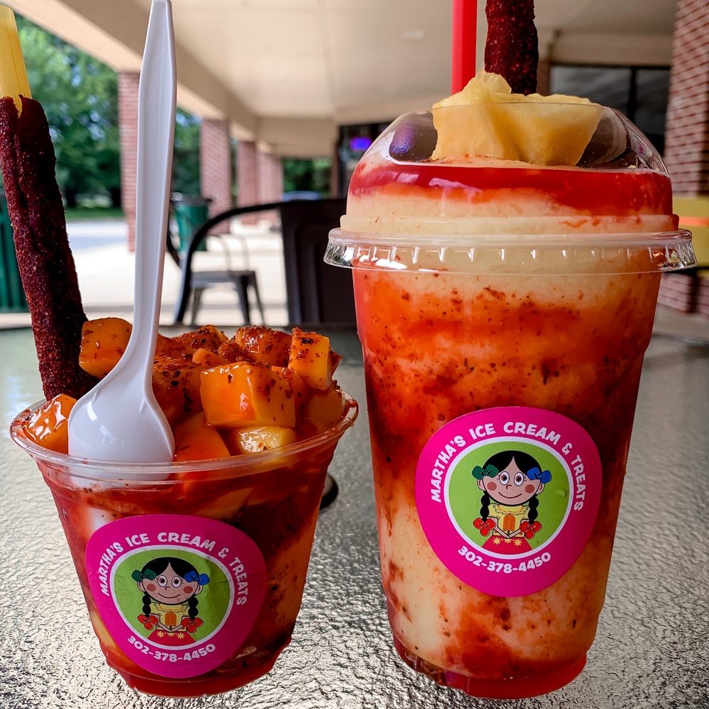 Martha's Ice Cream - Small Chamango & Pineapple Chamoyada - Ice Cream & Frozen Yogurt Near Me - Middletown, Delaware Martha's Ice Cream - Small Chamango & Pineapple Chamoyada - Ice Cream & Frozen Yogurt Near Me - Middletown, Delaware
