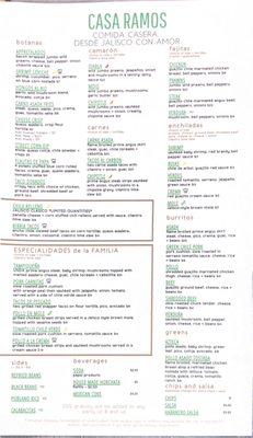 Menu photo 5 Ramos Redux Events Mesa, AZ