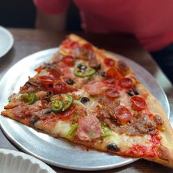 ElMar's New York Pizza - 2 slices of the 'garbage' pizza