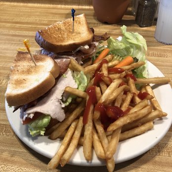 Art's Corner Cafe - Turkey, Bacon, Avocado Club w fries - Breakfast & Brunch Near Me - Ventura, California Art's Corner Cafe - Turkey, Bacon, Avocado Club w fries - Breakfast & Brunch Near Me - Ventura, California