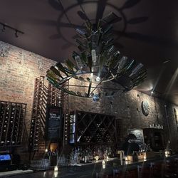 Vintage Wine Bar - Ambience, wine bottle chandelier