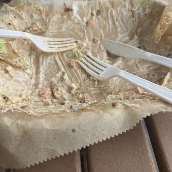 Xul Beer - What was left of the BTL salad (Abridged/Burgers on Board) with amazing combo of chili oil, onion crispies, bleu cheese, and bacon. - Breweries Near Me - Knoxville, Tennessee