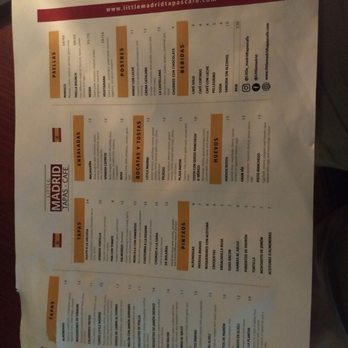 Little Madrid Tapas Cafe - Menu - Spanish Near Me - Chicago, Illinois Little Madrid Tapas Cafe - Menu - Spanish Near Me - Chicago, Illinois