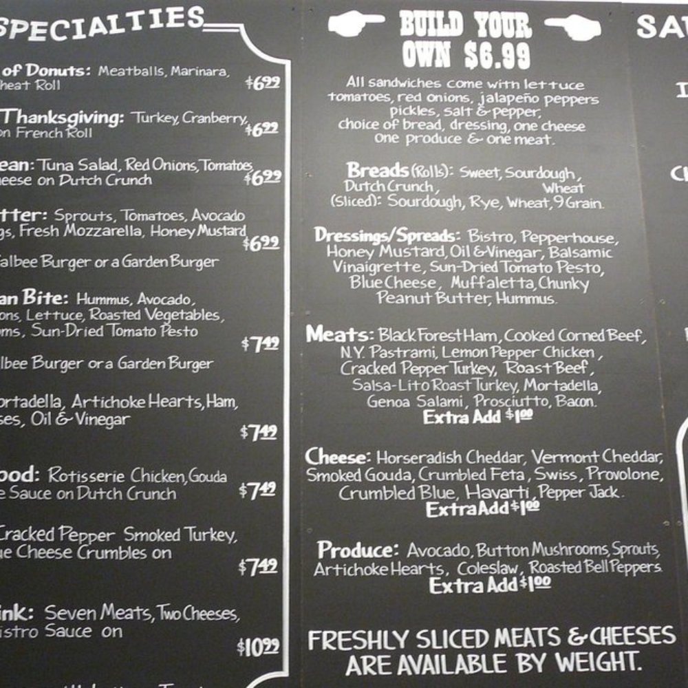Bite - menu board 1 of 2 - Delis Near Me - San Francisco, California Bite - menu board 1 of 2 - Delis Near Me - San Francisco, California