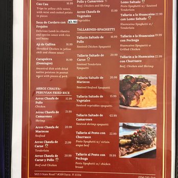 Peru Puro Sabor - Menu - Peruvian Near Me - Davie, Florida