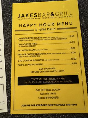 Menu photo 2 Jake's Bar & Grill Vancouver, WA Menu photo 2 Jake's Bar & Grill Vancouver, WA