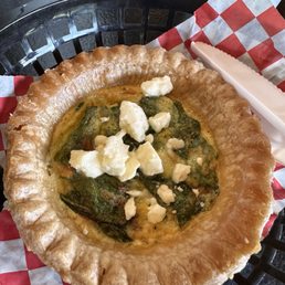 Spinach and feta quiche