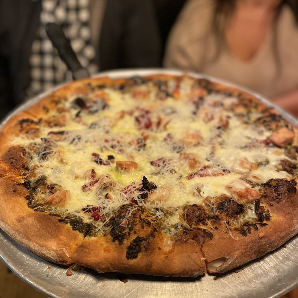 The Grove - Chicken pesto pizza - Italian Near Me - Hobe Sound, Florida The Grove - Chicken pesto pizza - Italian Near Me - Hobe Sound, Florida