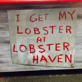 Lobster Haven - Sign inside by cashier. - Seafood Near Me - Tampa, Florida