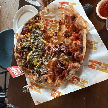 Federal Pizza - Tatum Blvd - 1/2 & 1/2 pizza. Delicious - Pizza Near Me - Phoenix, Arizona