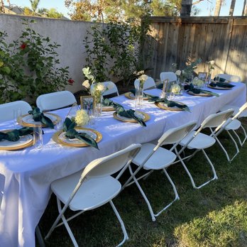 SR Party Rentals - White chairs and 6 ft tables - Party Equipment Rentals Near Me SR Party Rentals - White chairs and 6 ft tables - Party Equipment Rentals Near Me