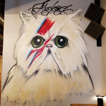 Bowie Kitty - Bowie Kitty by Jules MuckRock Muck 2019 (inside Square Cat Vinyl) - Public Art Near Me - Indianapolis, Indiana Bowie Kitty - Bowie Kitty by Jules MuckRock Muck 2019 (inside Square Cat Vinyl) - Public Art Near Me - Indianapolis, Indiana