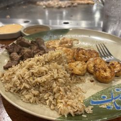 Miyako Japanese Steak & Seafood - Filet, shrimp, rice