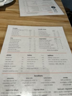 Menu photo 8 dan modern chinese Long Beach, CA