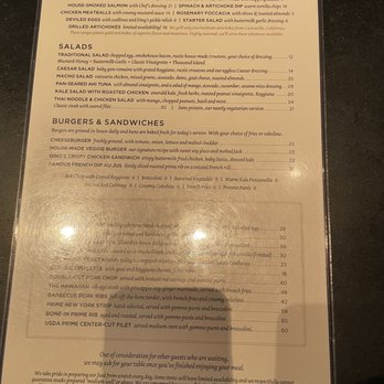 Hillstone - Menu - New American Near Me - San Francisco, California