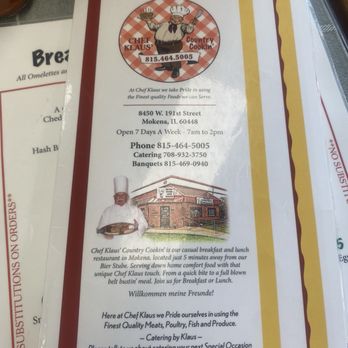 Country Cookin'by Chef Klaus - German Near Me - Mokena, Illinois Country Cookin'by Chef Klaus - German Near Me - Mokena, Illinois