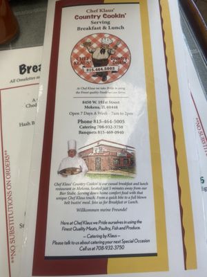 Menu photo 6 Country Cookin'by Chef Klaus Mokena, IL Menu photo 6 Country Cookin'by Chef Klaus Mokena, IL