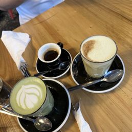 Matcha latte Turmeric latte Espresso Matcha latte Turmeric latte Espresso