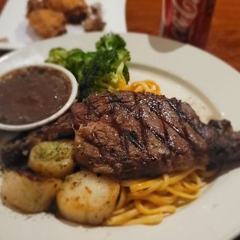 Trinity Restaurant - Surf & turf $45 - ribeye with black pepper sauce, sea scallops, including beverage and soup - Buffets Near Me - San Gabriel, California Trinity Restaurant - Surf & turf $45 - ribeye with black pepper sauce, sea scallops, including beverage and soup - Buffets Near Me - San Gabriel, California