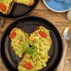Cascara - Avocado toast and tea.