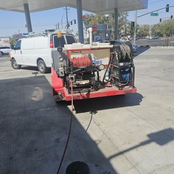 Drain Pro Rooter & Septic - Hydro jetting a convenient store that had hard stoppage. Cable machines couldn't open the line. - Plumbing Near Me