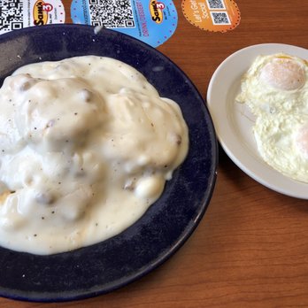 Sam's No 3 - Biscuits n gravy w two eggs on the side - Breakfast & Brunch Near Me - Denver, Colorado