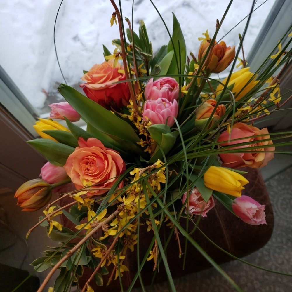 Beautiful tulip arrangement