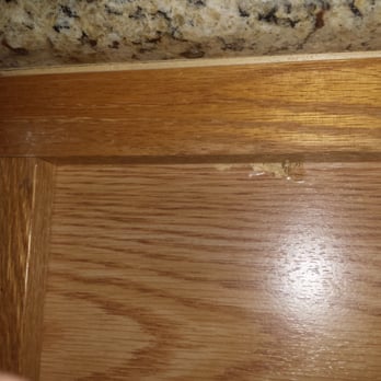 Discount Granite - Damage to cabinet face board due to over cut sink hole - Refinishing Services Near Me - Riverside, California Discount Granite - Damage to cabinet face board due to over cut sink hole - Refinishing Services Near Me - Riverside, California