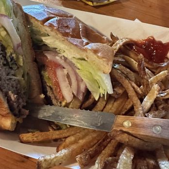 Bull O' the Woods Saloon - Green chili cheeseburger - Pubs Near Me - Red River, New Mexico Bull O' the Woods Saloon - Green chili cheeseburger - Pubs Near Me - Red River, New Mexico