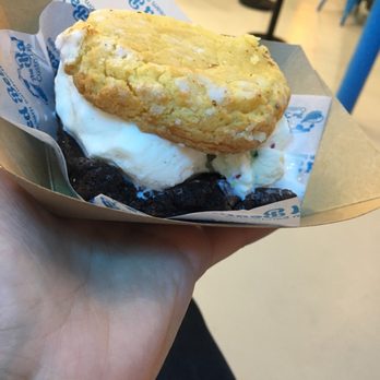 The Baked Bear - Combo sandwich with a gooey butter cookie and Half scoop of birthday cake and half scoop of vanilla - Desserts Near Me - Columbia, South Carolina The Baked Bear - Combo sandwich with a gooey butter cookie and Half scoop of birthday cake and half scoop of vanilla - Desserts Near Me - Columbia, South Carolina
