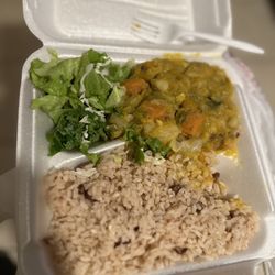 Coconuts Vegetarian & Jamaican - Ital Stew with Rice and Peas