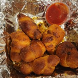 Burned garlic knots Burned garlic knots