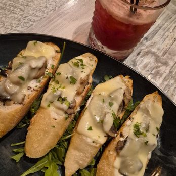 NAPA Kitchen & Bar Easton - Mushroom Bruschetta $15.00 whipped goat cheese, roasted mushrooms, havarti cheese, grilled baguette, white truffle oil - New American Near Me - Columbus, Ohio NAPA Kitchen & Bar Easton - Mushroom Bruschetta $15.00 whipped goat cheese, roasted mushrooms, havarti cheese, grilled baguette, white truffle oil - New American Near Me - Columbus, Ohio
