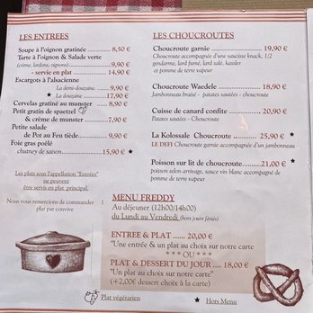 Chez l'Oncle Freddy - Menu - Bistros Near Me - Strasbourg, 67