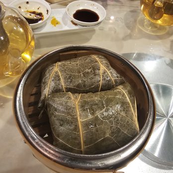 Dim Sum Palace - Sticky Rice Lotus Wraps/Zongzi with pork, dried shrimp, and scallop. $7.95. Not super filled and bad rice texture. Wouldn't recommend - Dim Sum Near Me - New York, New York Dim Sum Palace - Sticky Rice Lotus Wraps/Zongzi with pork, dried shrimp, and scallop. $7.95. Not super filled and bad rice texture. Wouldn't recommend - Dim Sum Near Me - New York, New York