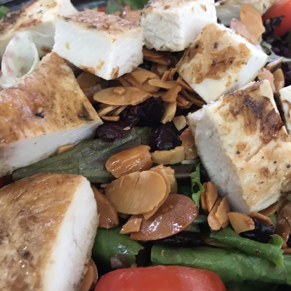 PDQ - Grilled chicken salad with blueberry vinaigrette dressing mixed in. - Fast Food Near Me - Concord, North Carolina PDQ - Grilled chicken salad with blueberry vinaigrette dressing mixed in. - Fast Food Near Me - Concord, North Carolina
