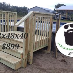 Mountainman Millworks - Mini-Deck for sliding glass doors or pool.