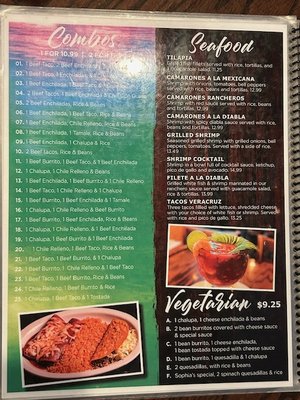 Menu photo 4 El Jarocho Mexican Restaurant Warner, OK