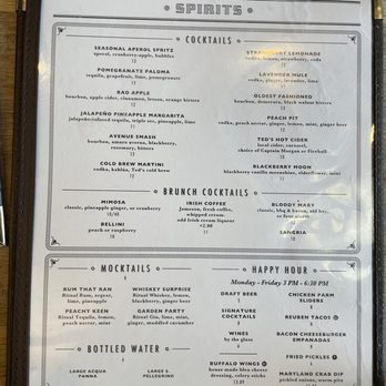Ted's Bulletin 14th - Spirits - Breakfast & Brunch Near Me - Washington, DC, District of Columbia Ted's Bulletin 14th - Spirits - Breakfast & Brunch Near Me - Washington, DC, District of Columbia