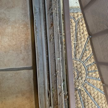 Two Maids - El Paso - Entryway sliding glass tracks - Home Cleaning Near Me - El Paso, Texas